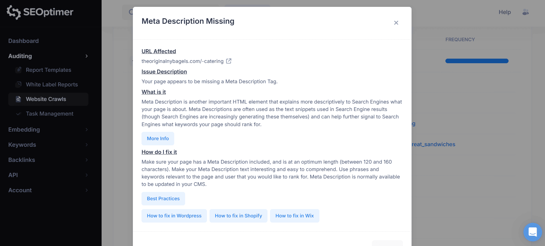Meta description missing explainer text